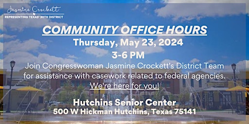 Community Office Hours in Hutchins primary image