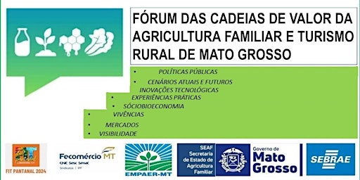 Imagem principal do evento FÓRUM DAS CADEIAS DE VALOR  DA AGRICULTURA FAMILIAR E TURISMO RURAL