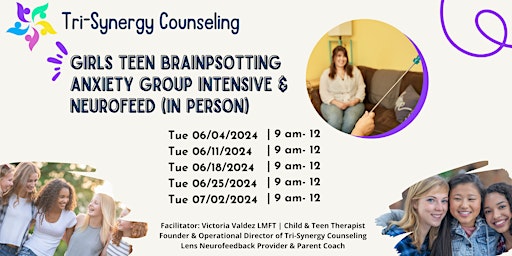 Imagem principal do evento Girls Teen Brainpsotting Anxiety Group Intensive & Neurofeed (in person)