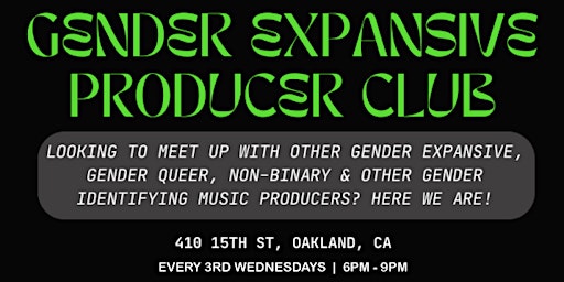 Immagine principale di Baba's House presents: Gender Expansive Producer Club 