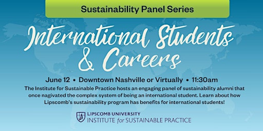 Imagem principal do evento Sustainability Webinar: International Student & Careers