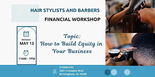 Image principale de FINANCIAL WORKSHOP FOR HAIR STYLIST AND BARBERS