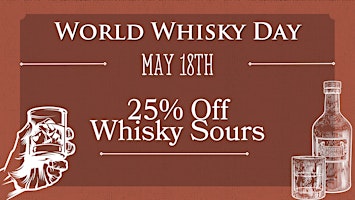 Imagem principal do evento World Whisky Day at On Par Entertainment - 25% Off Whisky Sours