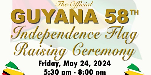 Imagem principal do evento Guyana 58th Independence Flag Raising Ceremony - Newark