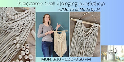 Macrame Wall Hanging Workshop with Marta of Made by M