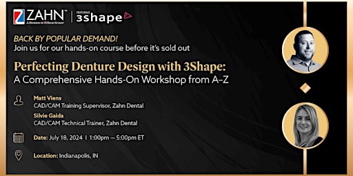 Imagen principal de Perfecting Denture Design with 3Shape: Comprehensive Hands-On Workshop