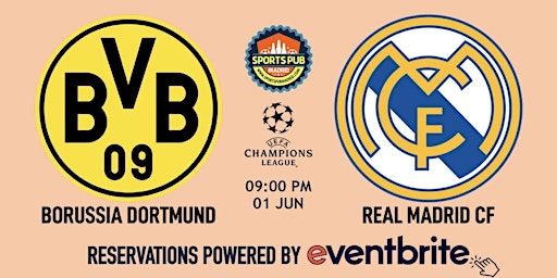 Imagem principal de Borussia Dortmund v Real Madrid | Champions League - Sports Pub La Latina