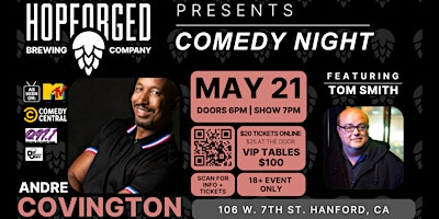 Hop Forged presents Comedian Andre Covington primary image
