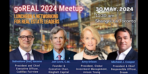 Immagine principale di goREAL 2024 Meetup - Real Estate Leaders Luncheon & Networking 