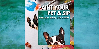 Primaire afbeelding van Paint Your Pet & Sip @ Five Point Five