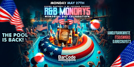 Imagem principal do evento R&B Mondays | Memorial Day Celebration @ Hydro, Barcode Elizabeth NJ