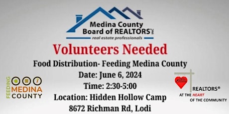 MCBOR Volunteers Needed - Food Distribution for Feeding Medina County