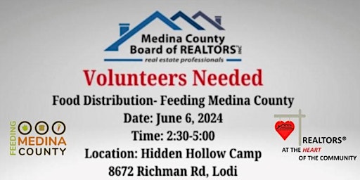 MCBOR Volunteers Needed - Food Distribution for Feeding Medina County primary image