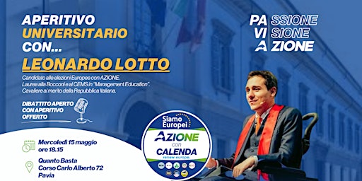 Imagem principal do evento Aperitivo Universitario con Leonardo Lotto