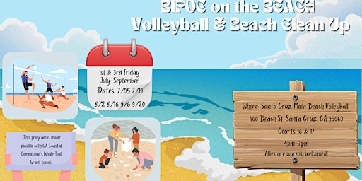 Image principale de BIPOC on the BEACH  Volleyball & Beach Clean Up/BIPOC en la PLAYA  Voleibol