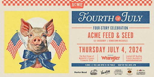 Immagine principale di Acme's 4th of July Rooftop Party Downtown Nashville 