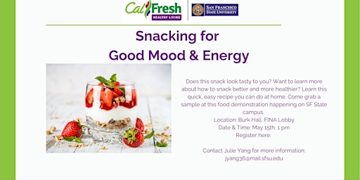 Imagem principal do evento Snacking for Good Mood & Energy