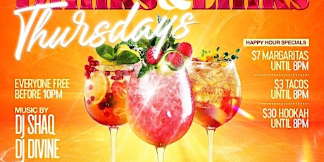Drinks and Links Thursdays At veryone Free + Happy Hour Specials