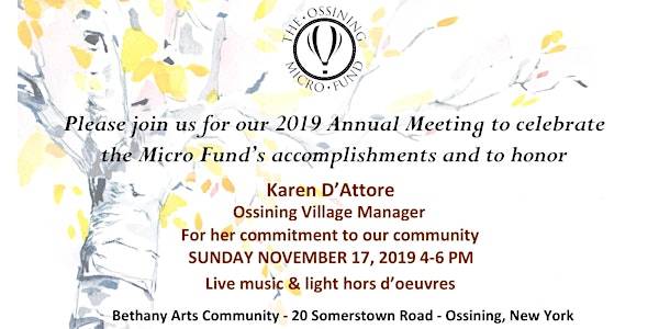 Ossining Micro Fund Annual Meeting and Celebration