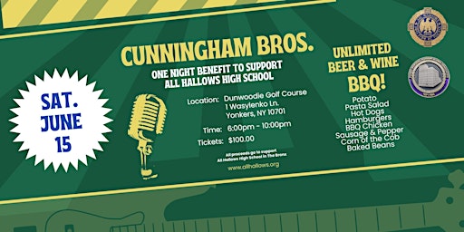 Hauptbild für Cunningham Brothers Benefit Supporting All Hallows High School