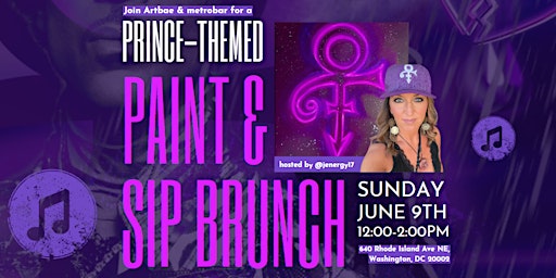 Imagem principal do evento Prince-themed Paint & Sip Brunch Celebration at metrobar!
