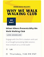 Immagine principale di Urban Hikers Present: Why We Walk, Walking Club 