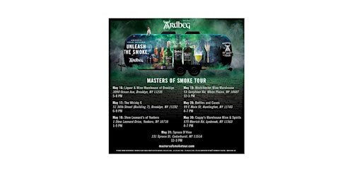 Hauptbild für Ardbeg Masters of Smoke Tour Comes to White Plains, New York