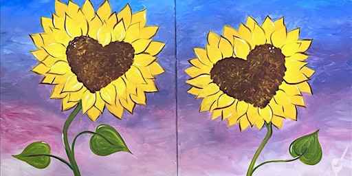 Primaire afbeelding van Sunflower Love Set - Mommy and Me - Paint and Sip by Classpop!™