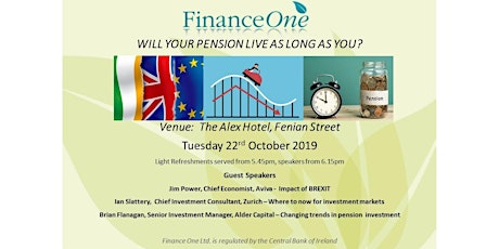 Will Your Pension Live As Long As You? - Pension Information Evening primary image