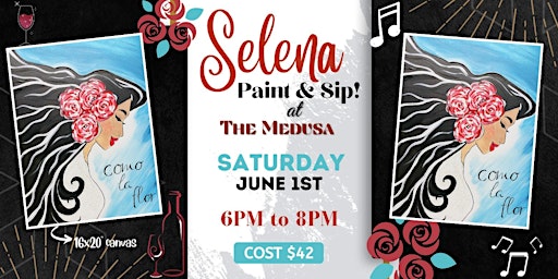 Imagem principal do evento Como la Flor Selena Paint & Sip!