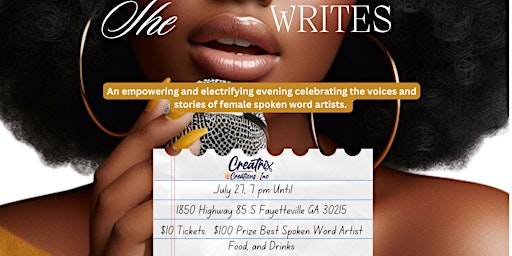 She Writes: A Celebration of the Voices of Female Spoken Word Artists primary image