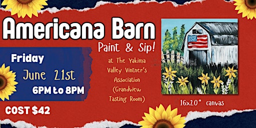Imagem principal do evento Americana Barn Paint & Sip! (Grandview)