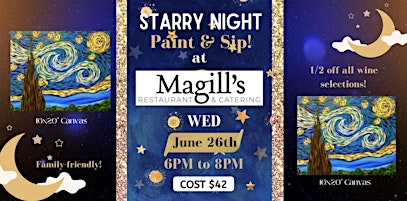 Imagem principal do evento Starry Night Paint & Sip!