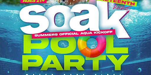 SOAK Pool Party at Hawaiian Waters in Garland primary image