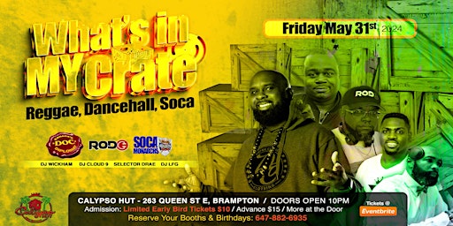 Hauptbild für What's In My Crate! Reggae, Dancehall, Soca Edition