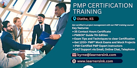 Confirmed PMP exam prep workshop in Olathe, KS