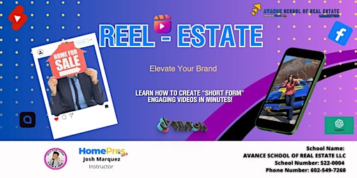 Imagem principal do evento REEL - ESTATE /  Elevate Your Brand