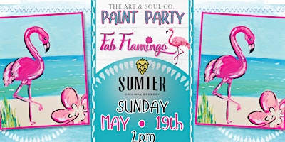 Imagen principal de “Fab Flamingo” Paint Party at The Sumter Brewery