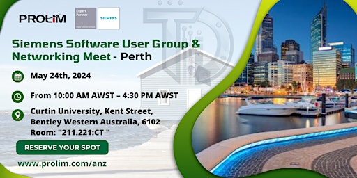Imagem principal do evento Siemens Software User Group & Networking Meet - Perth