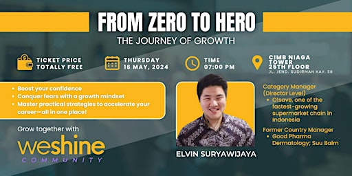 Imagem principal do evento From Zero to Hero: The Journey of Growth