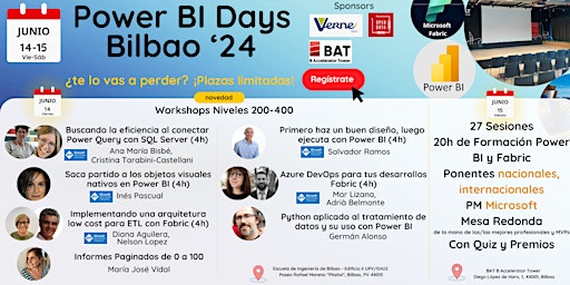 Imagem principal do evento Workshops pre Power BI Days! Bilbao 24+ Fabric