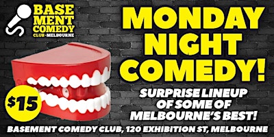 Monday Night at Basement Comedy Club! Monday, May 13, 8.30pm primary image