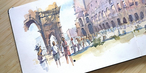 Primaire afbeelding van Observational Travel Sketching & Painting in Rome