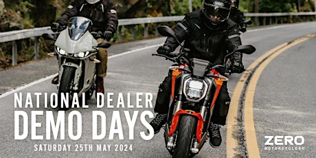 Zero Motorcycles National Dealer Demo Days 25th May - MotoE Bikes Guildford