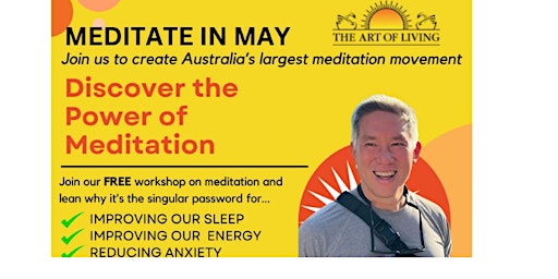 Hauptbild für Art of Living - Meditate in May  FREE workshop at Pennant Hills