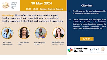 Image principale de More effective & accountable investment - A consultation on a  digital health investment checklist