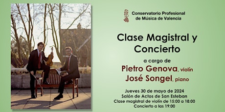 Clase Magistral  de violín y Concierto