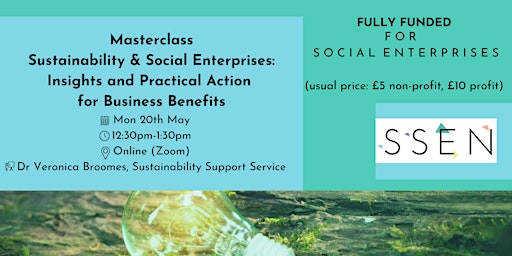 Masterclass: Sustainability and Social Enterprises primary image