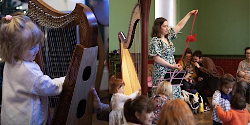 Imagem principal de Art Town Tots Fantastic Fridays: Meet the Harp with the Moosik Makers