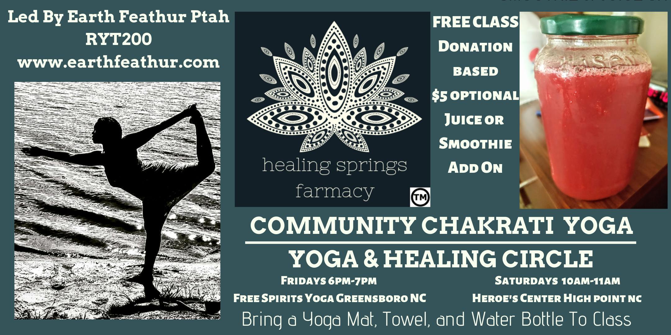 Chakrati Yoga with Earth Feathur Greensboro Class